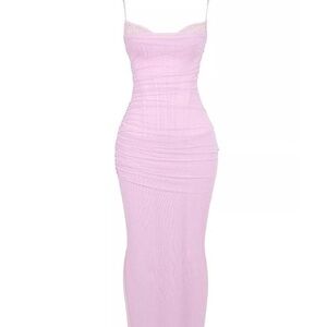 [SOLD] House of CB Pink Ruched Bodycon Dress for Prom